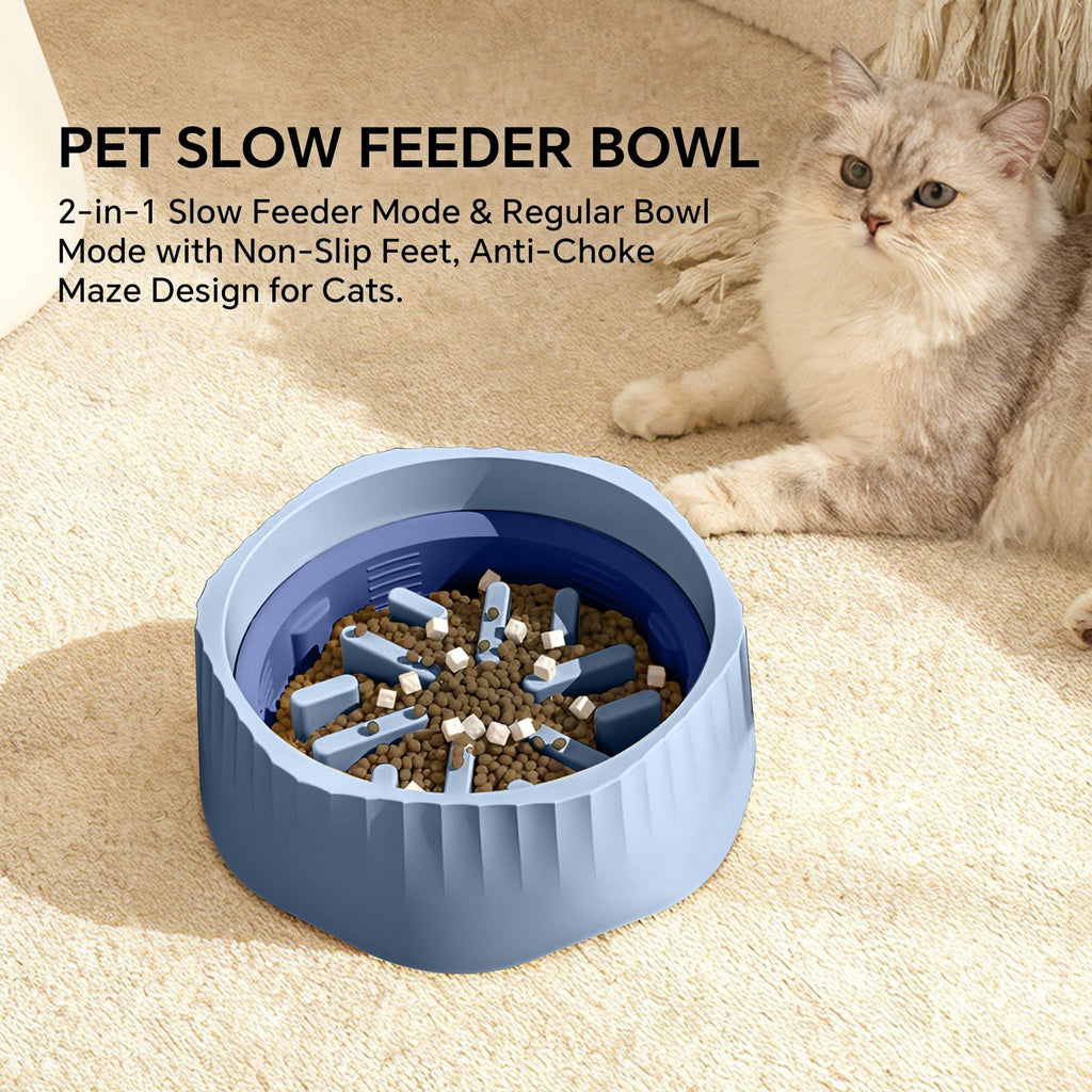 Dual Food and Water Bowl Set with Nonslip Base