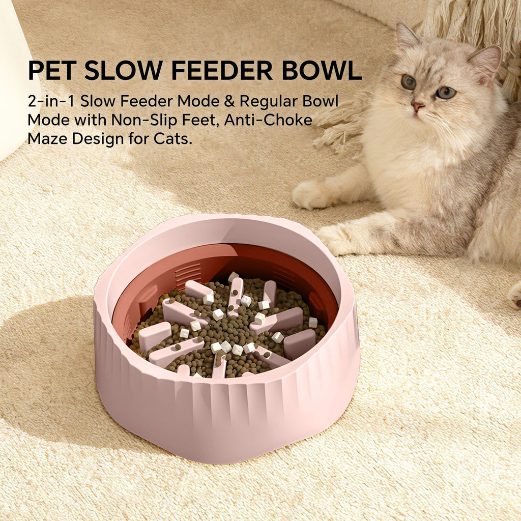 Dual Food and Water Bowl Set with Nonslip Base