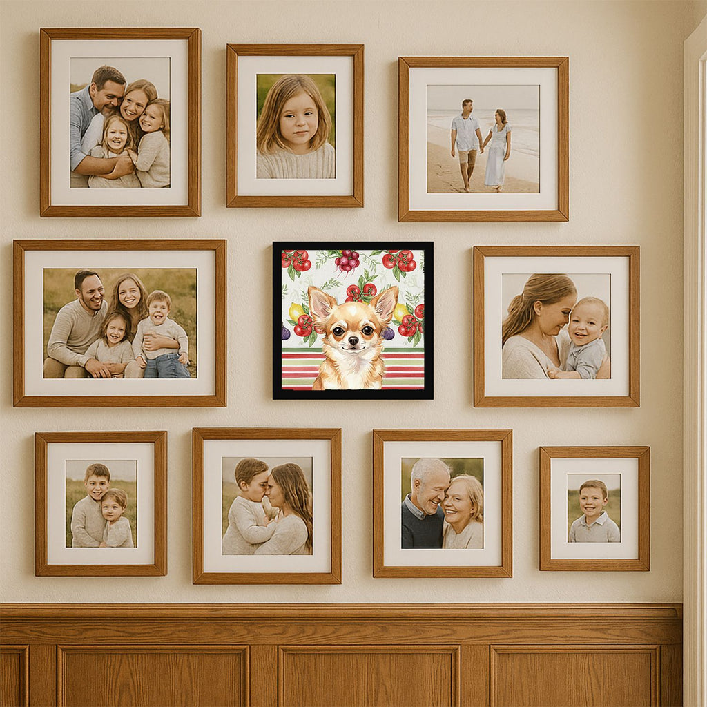 Fawn Chihuahua Vegetable Framed Wall Art