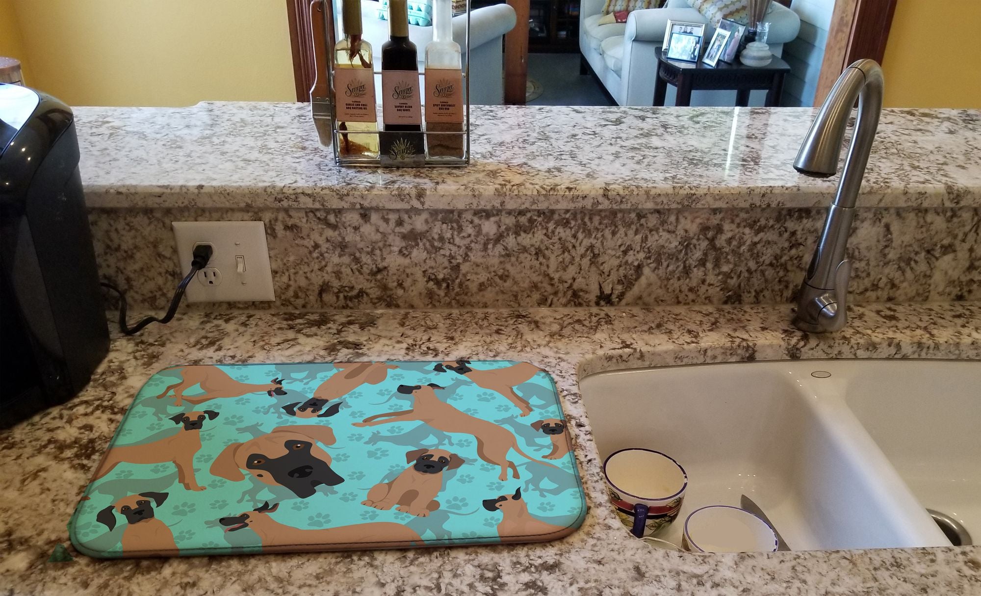 Quick-Dry Dish Drying Mat for Kitchen Countertops