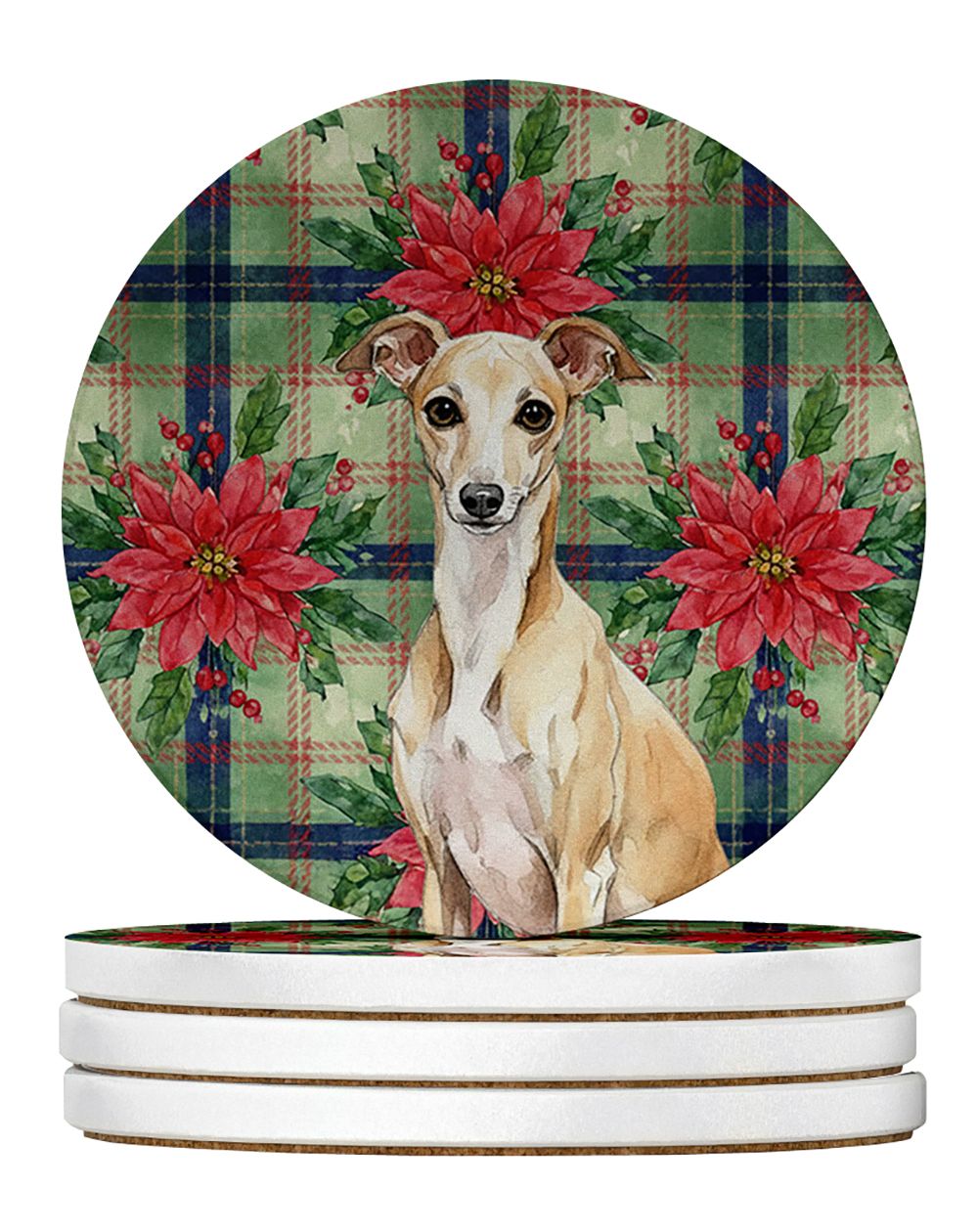 Absorbent Sandstone Coasters – Pack of 4 with Cork Backing and Artistic Flair