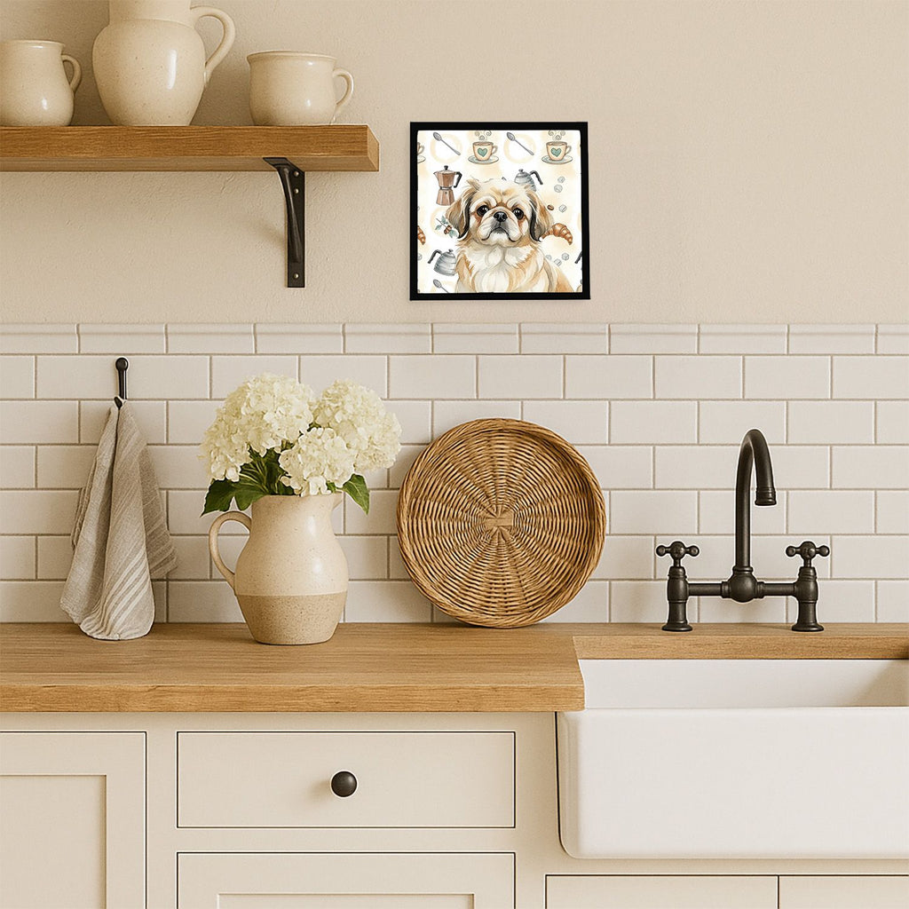 Pekingese Coffee Bar Framed Wall Art