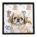 Pekingese Coffee Bar Framed Wall Art