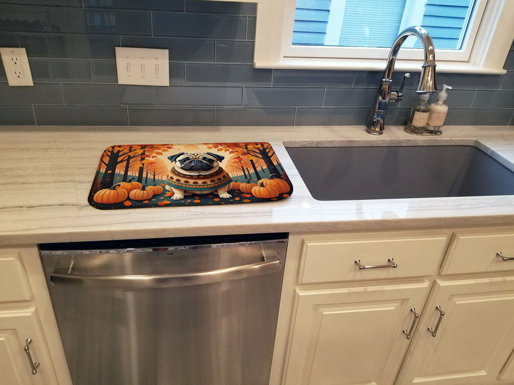 Absorbent Kitchen Dish Drying Mat with Non-Slip Backing
