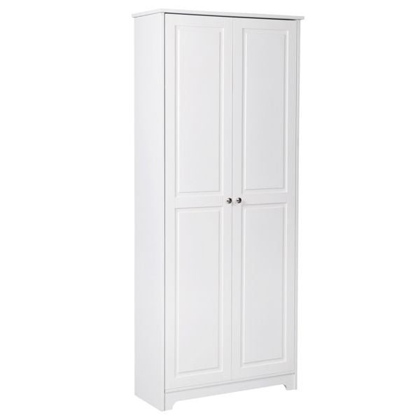 Double Door Five-Tier Storage Cabinet for Tidy Closet Organization