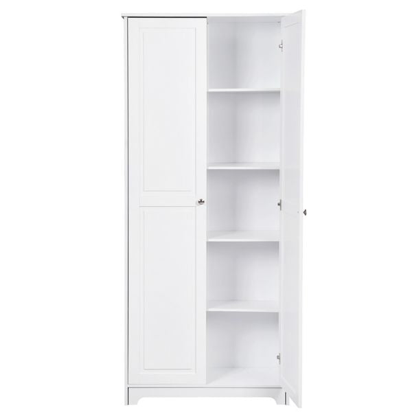 Double Door Five-Tier Storage Cabinet for Tidy Closet Organization