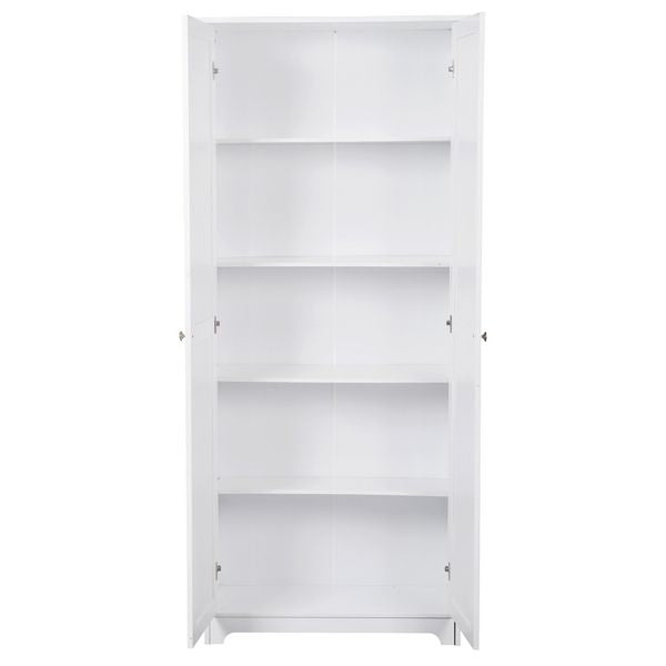 Double Door Five-Tier Storage Cabinet for Tidy Closet Organization