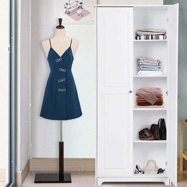 Double Door Five-Tier Storage Cabinet for Tidy Closet Organization