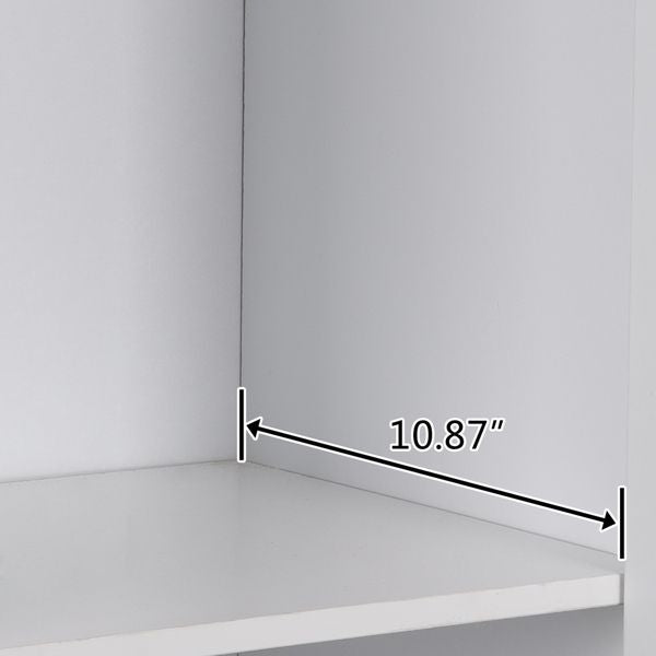 Double Door Five-Tier Storage Cabinet for Tidy Closet Organization