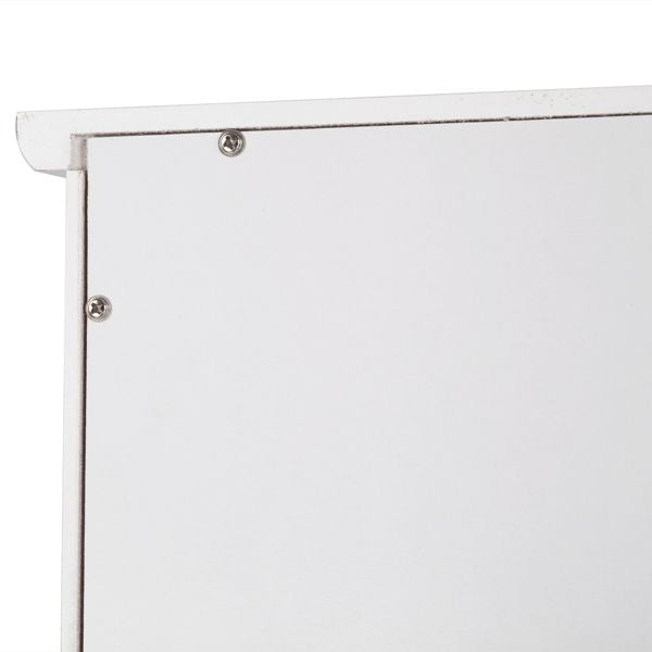 Modern Two-Door Toilet Cabinet with Adjustable Shelf – White