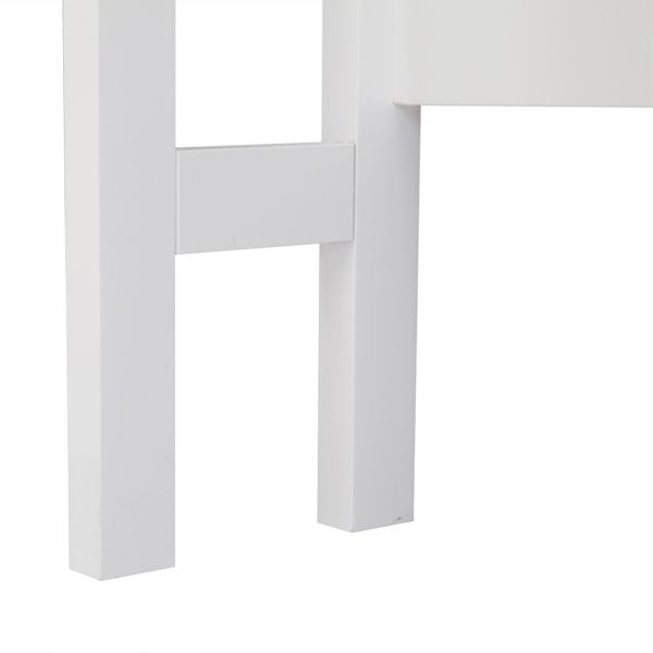 Modern Two-Door Toilet Cabinet with Adjustable Shelf – White