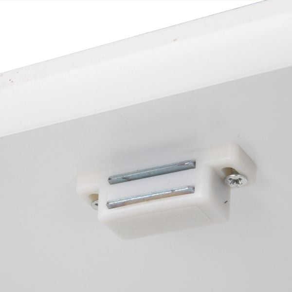 Modern Two-Door Toilet Cabinet with Adjustable Shelf – White
