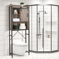 Retro Style Freestanding Bathroom Cabinet with Sliding Door and Three Shelves