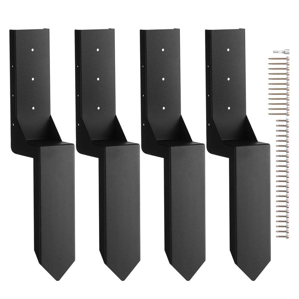 Four-Piece Ground Spike Kit for Fence Post Repairs