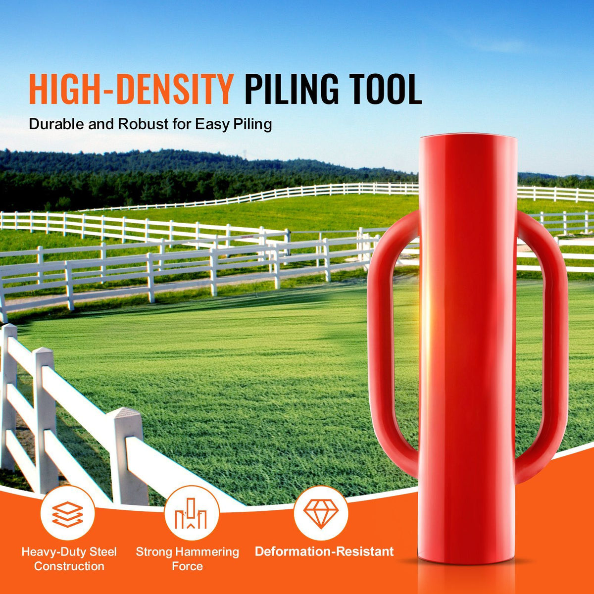 Handled Manual Fence Post Driver for Farm Projects