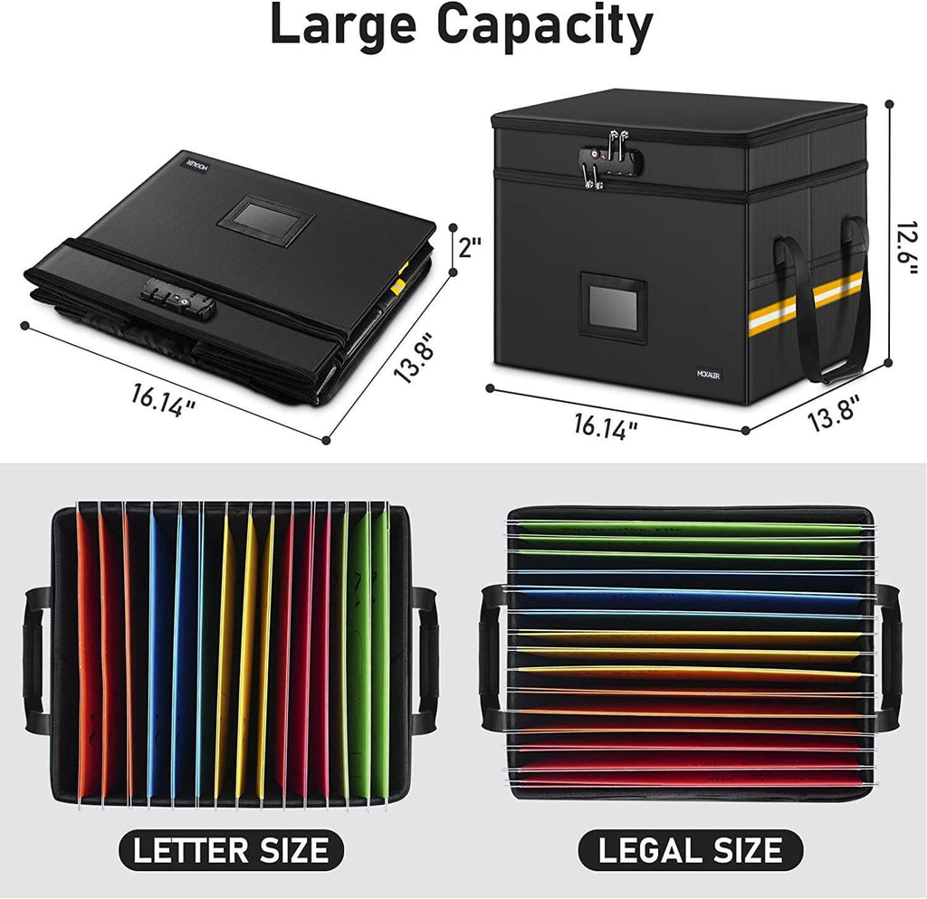 Two-Layer Locking Document File Box