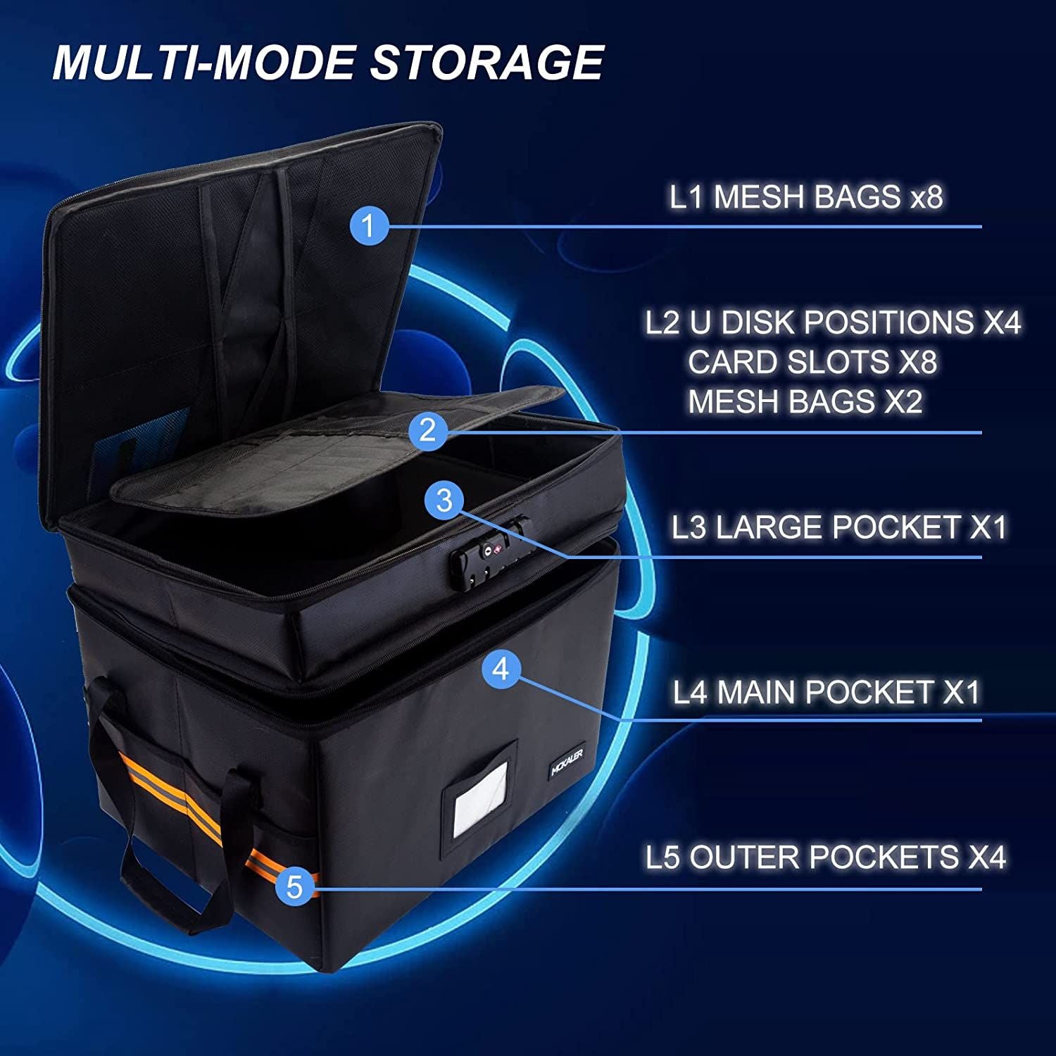 Two-Layer Locking Document File Box
