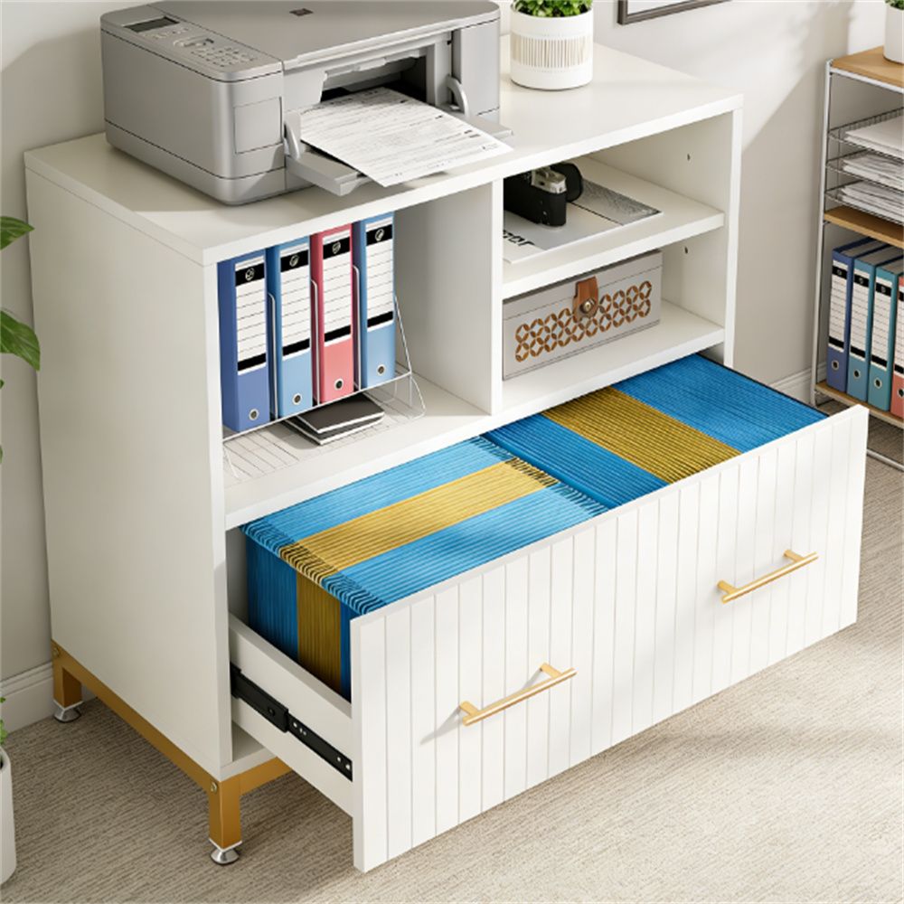 Versatile & Adjustable File Cabinet with Printer Stand and Storage