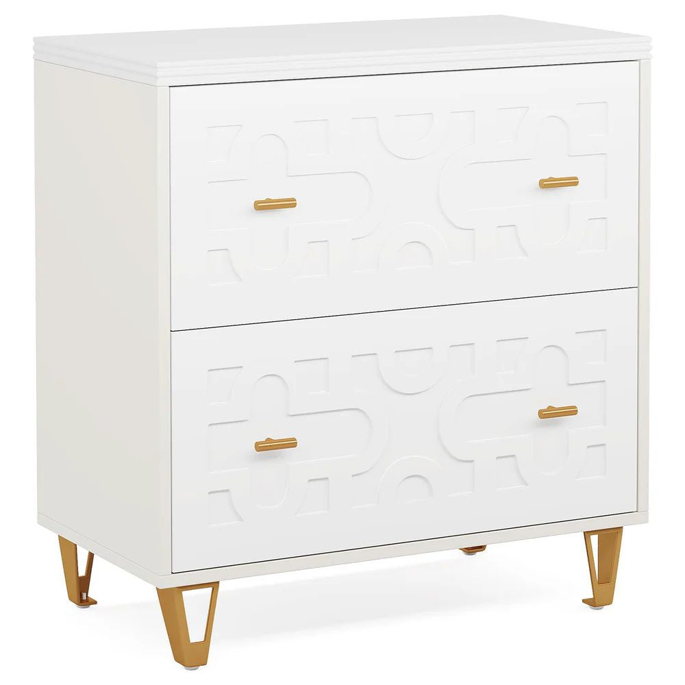 Modern Two-Drawer File Cabinet and Printer Stand