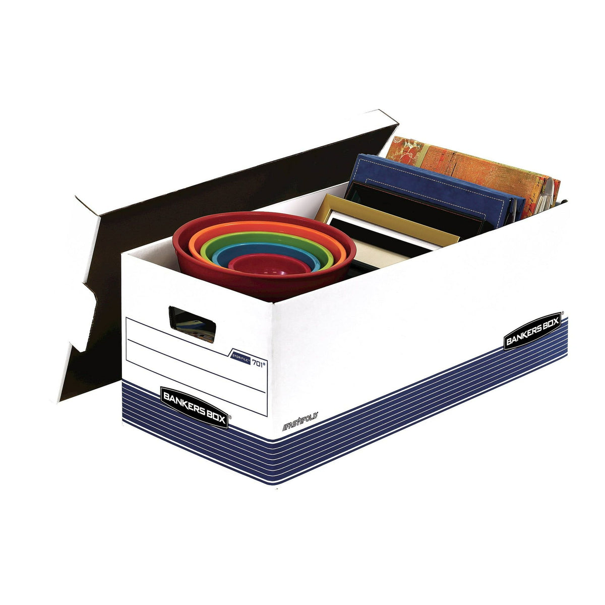 Fast-Fold File Storage Boxes with Locking Lids