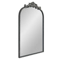 Filigree Black Arched Ornate Wall Mirror for Bathroom or Living Room