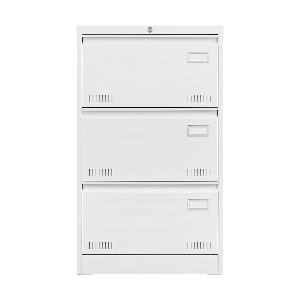 Three-Drawer Locking Lateral File Cabinet
