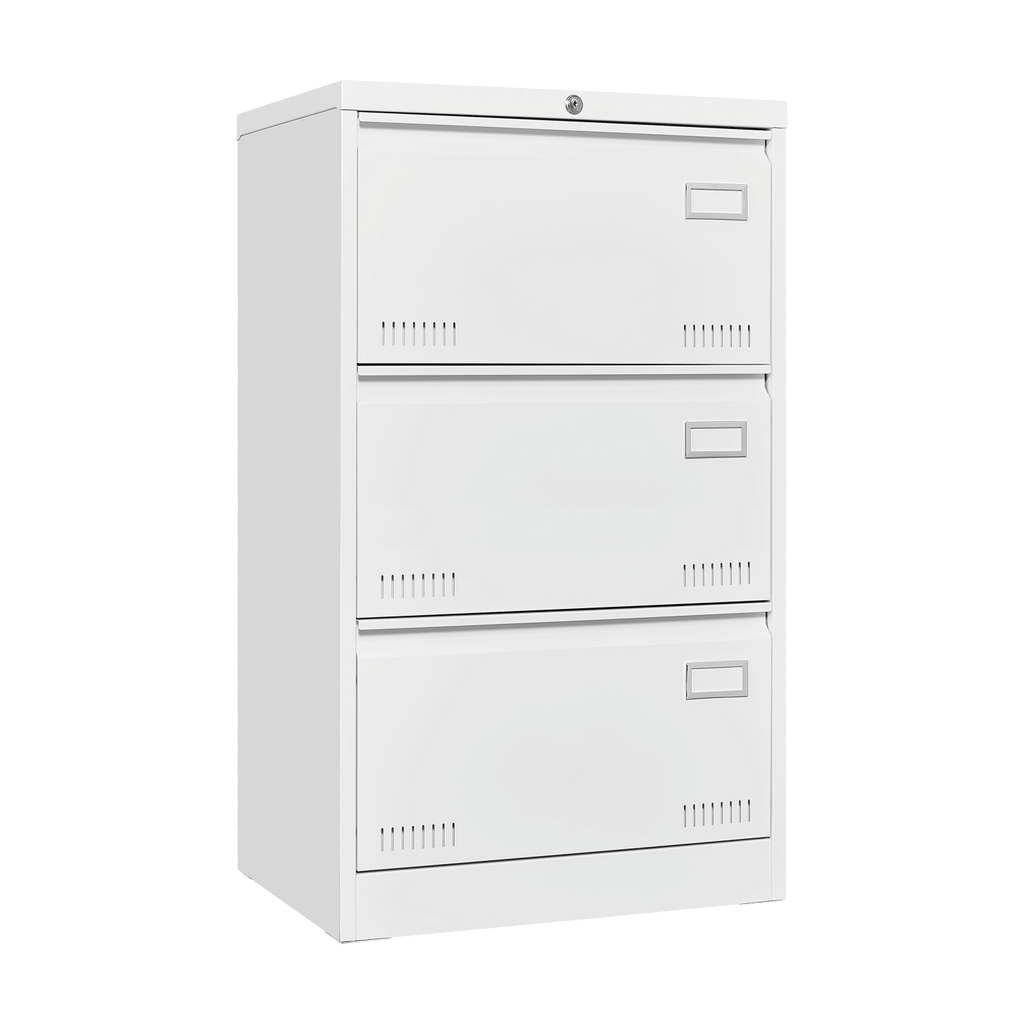 Three-Drawer Locking Lateral File Cabinet