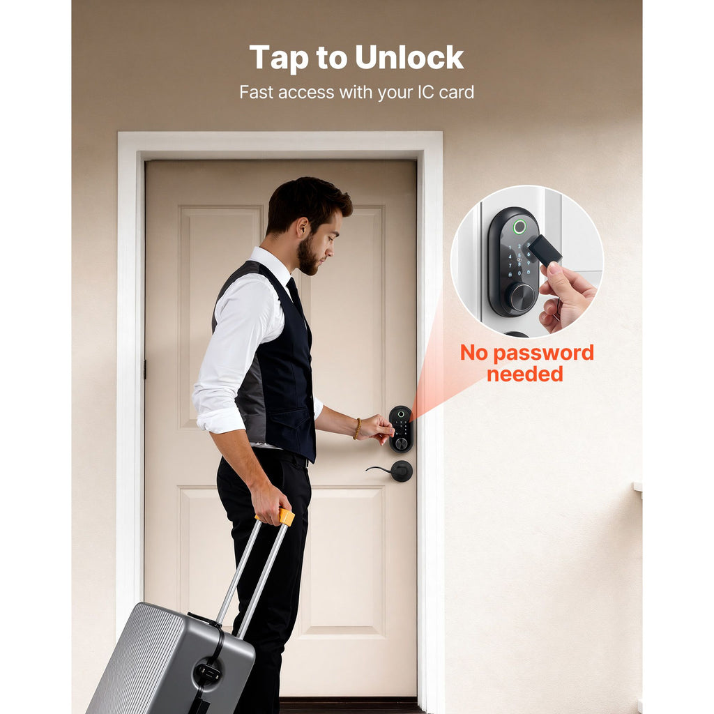 Fingerprint Door Lock Set – Keyless Entry with Auto-Lock and Anti-Peeking