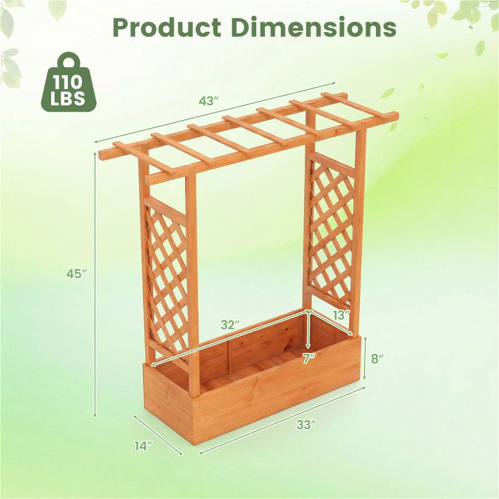 Raised Garden Bed with Side Trellises