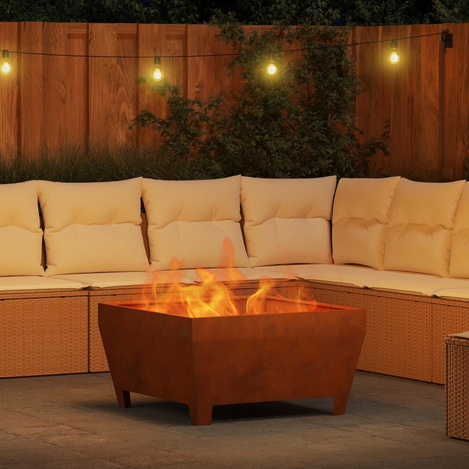 Weatherproof Steel Fire Pit Cover with Matte Finish