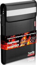 Fireproof Document Bag with Zipper and 2 Pockets for Legal Size Papers