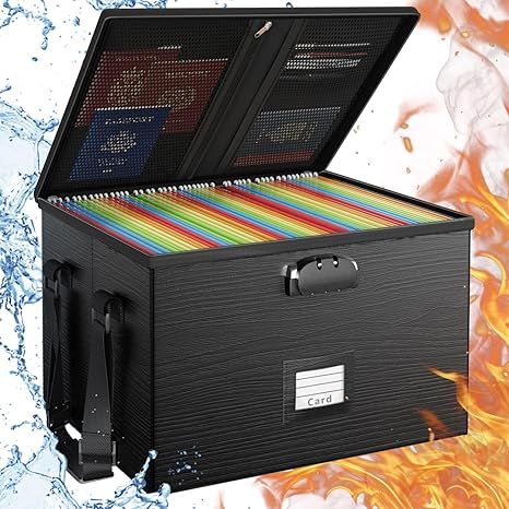 Portable Locking File Box for Letter and Legal Folders