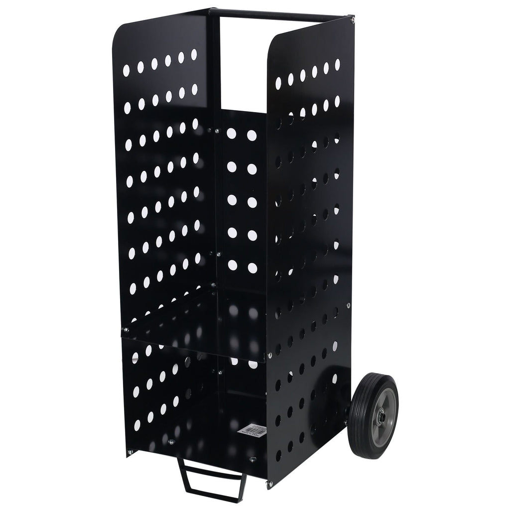 Rolling Firewood Cart with Divided Log Storage