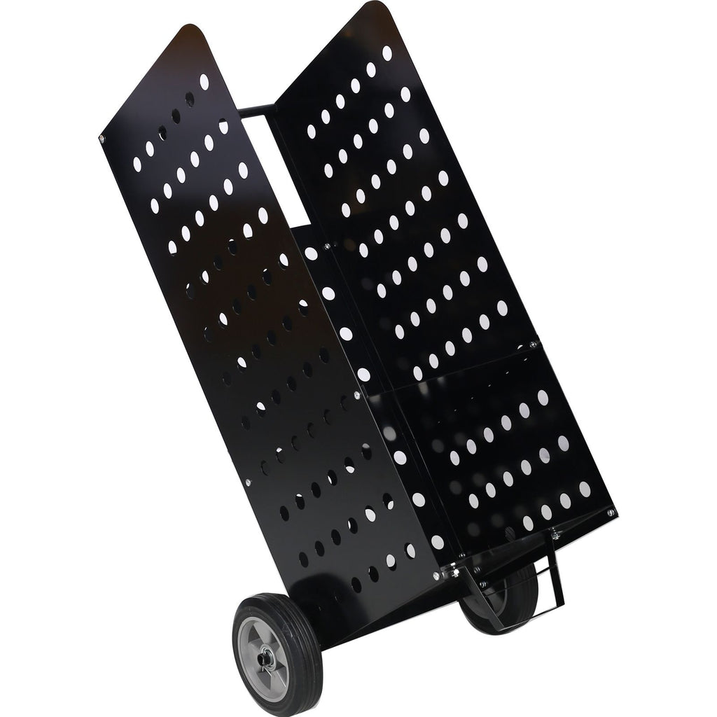 Rolling Firewood Cart with Divided Log Storage