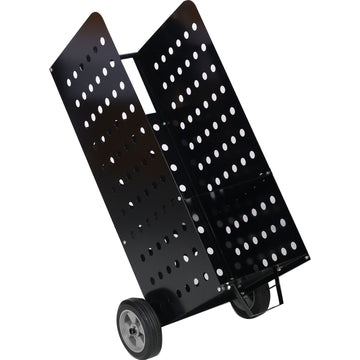 Rolling Firewood Cart with Divided Log Storage