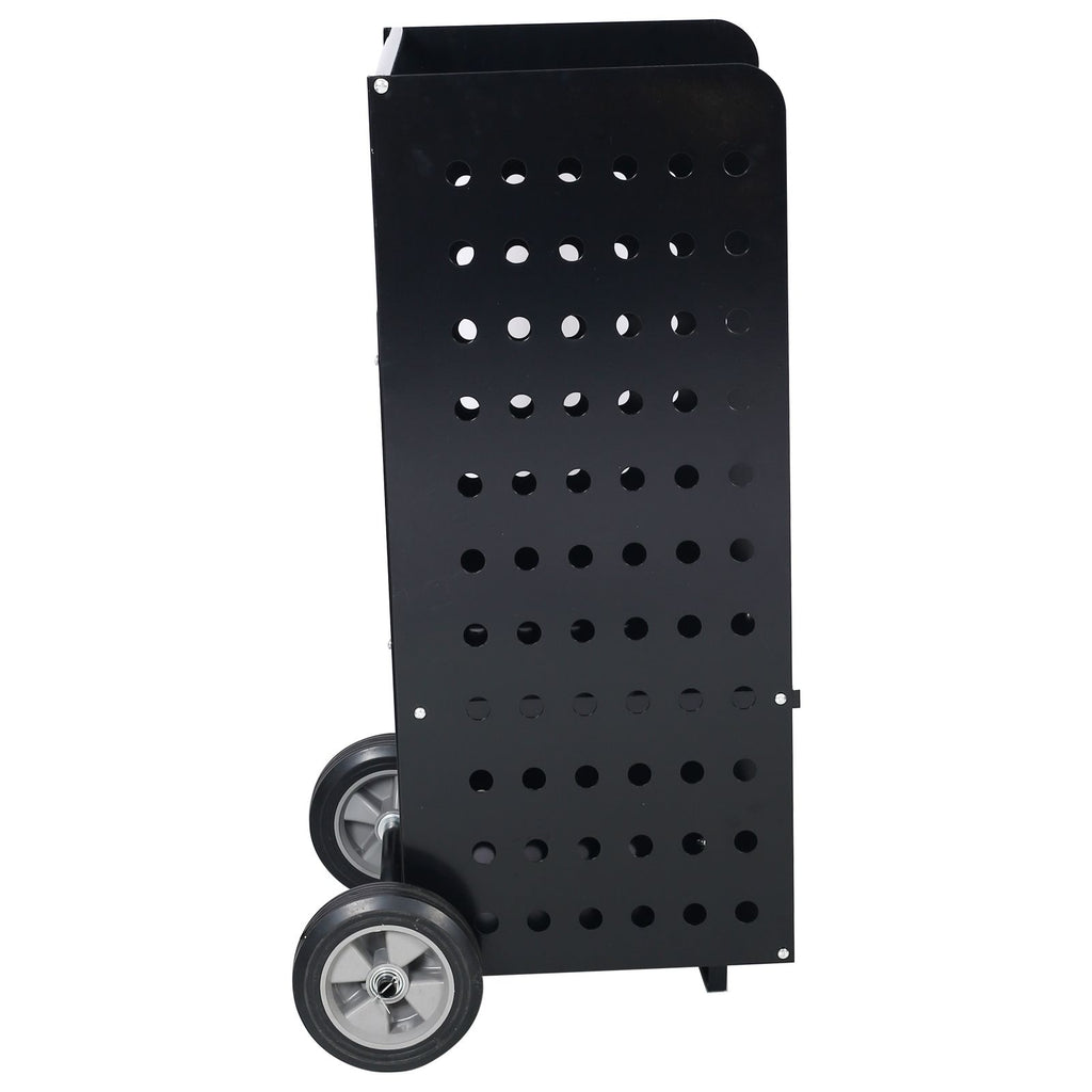 Rolling Firewood Cart with Divided Log Storage