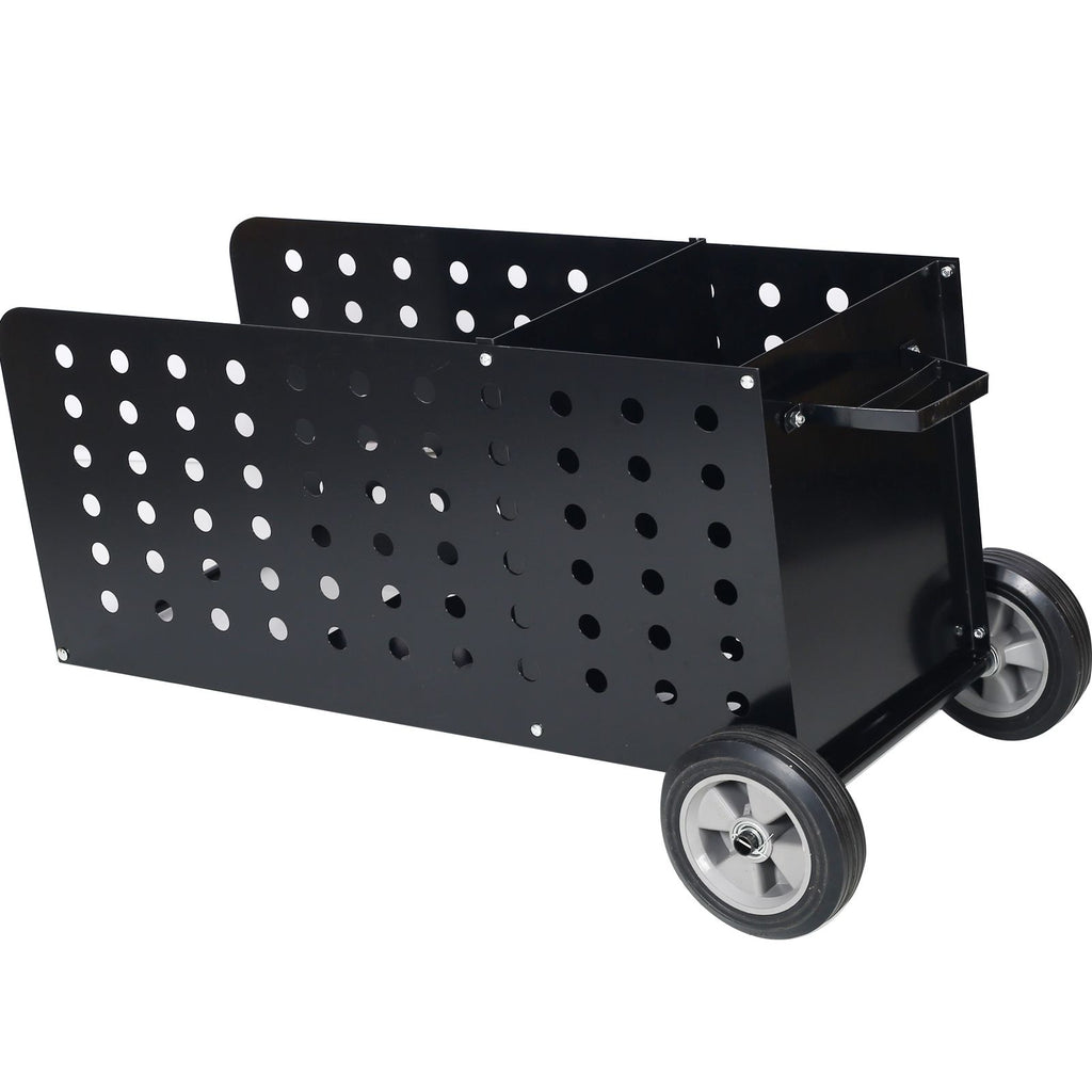Rolling Firewood Cart with Divided Log Storage