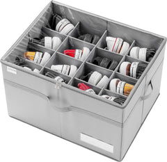 Clear Foldable Shoe Storage Organizer with Dividers