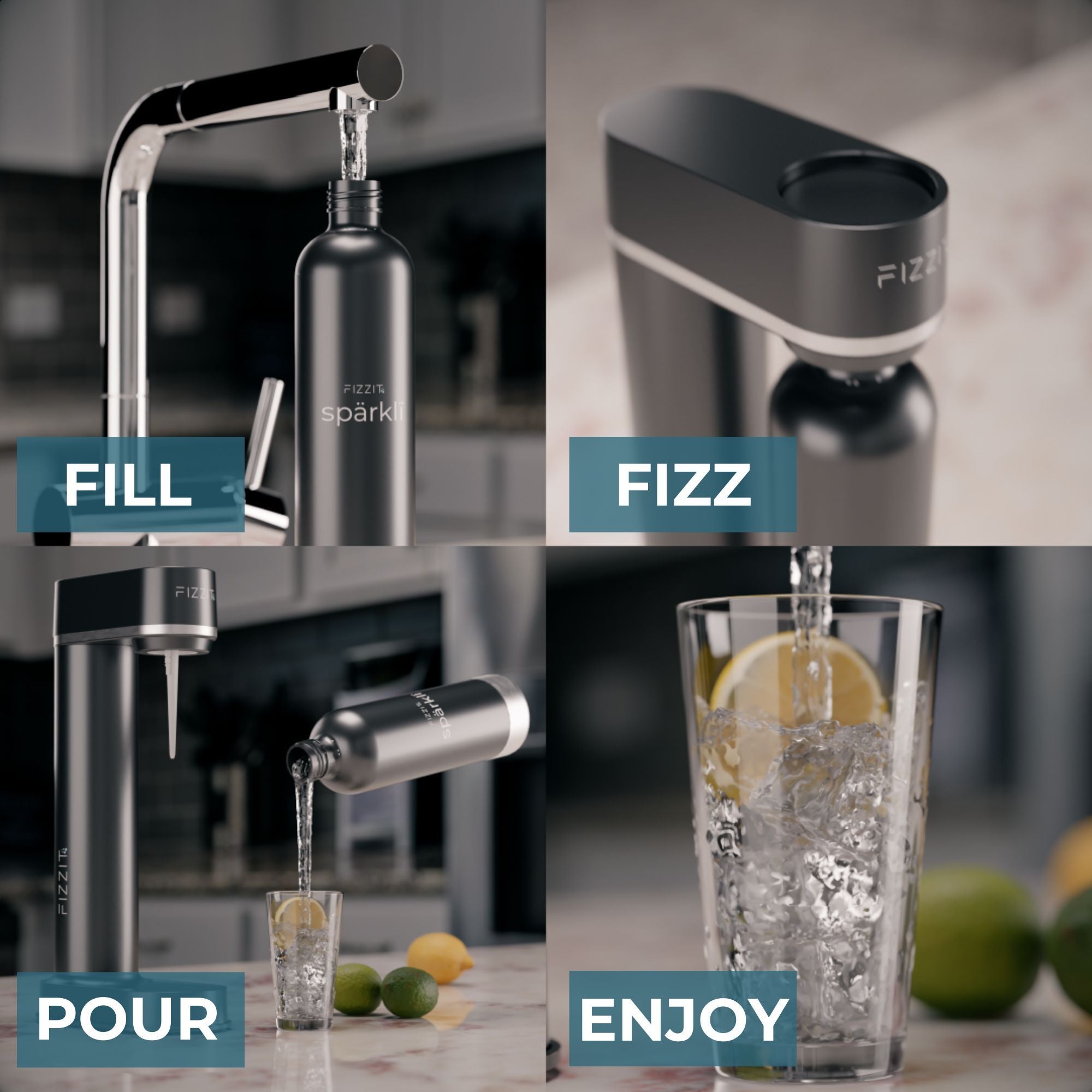 FIZZIT™ Spärklï Carbonated Water Soda Maker – everyday Sparkling Water at Home