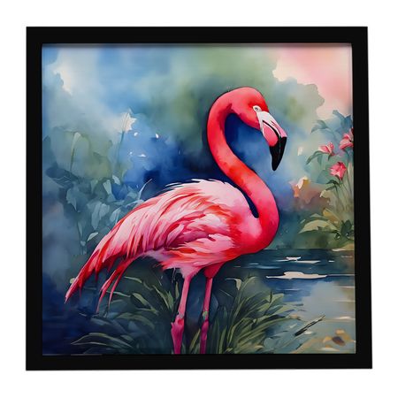 Flamingo Framed Wall Art with Contemporary Styling
