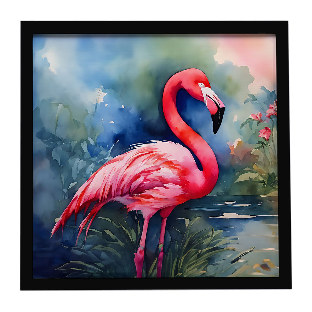 Flamingo Framed Wall Art with Contemporary Styling