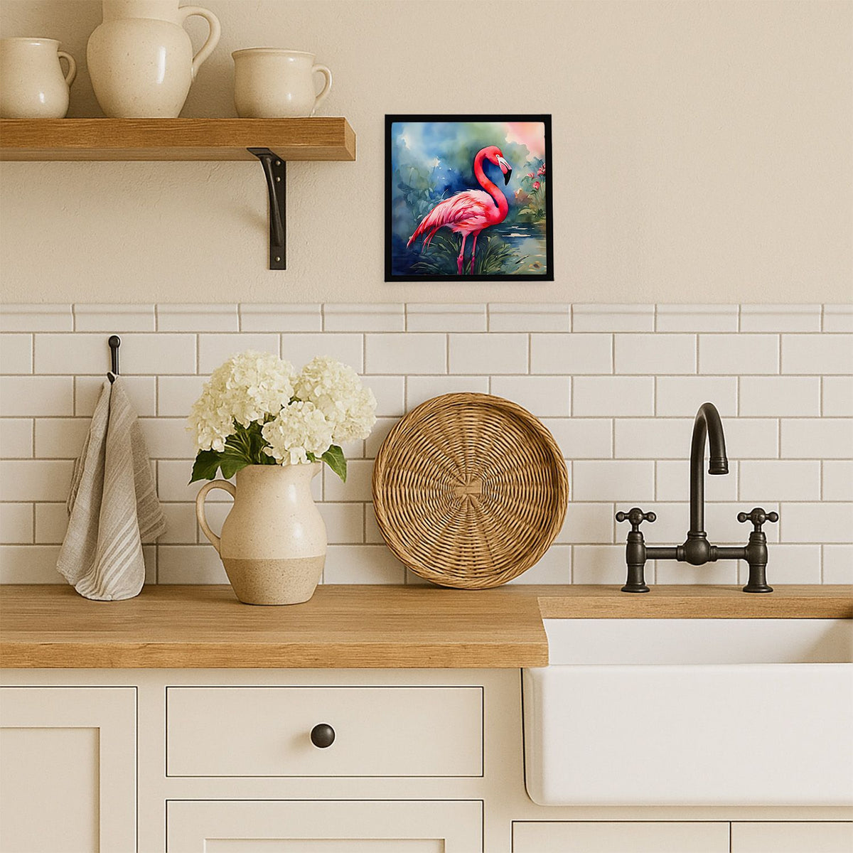 Flamingo Framed Wall Art with Contemporary Styling