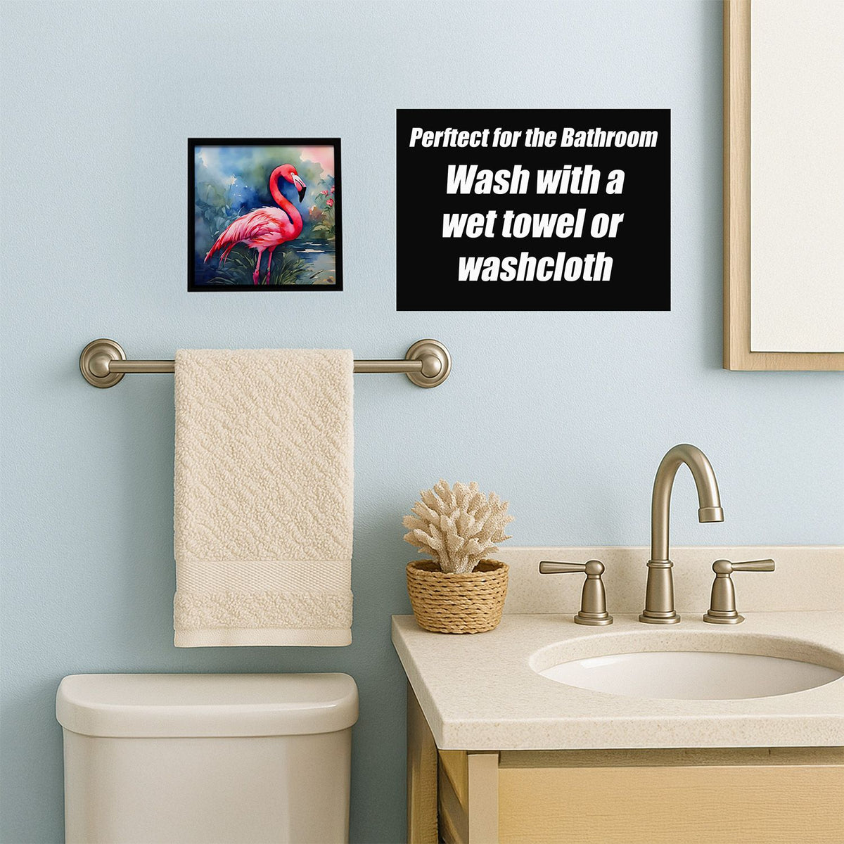 Flamingo Framed Wall Art with Contemporary Styling