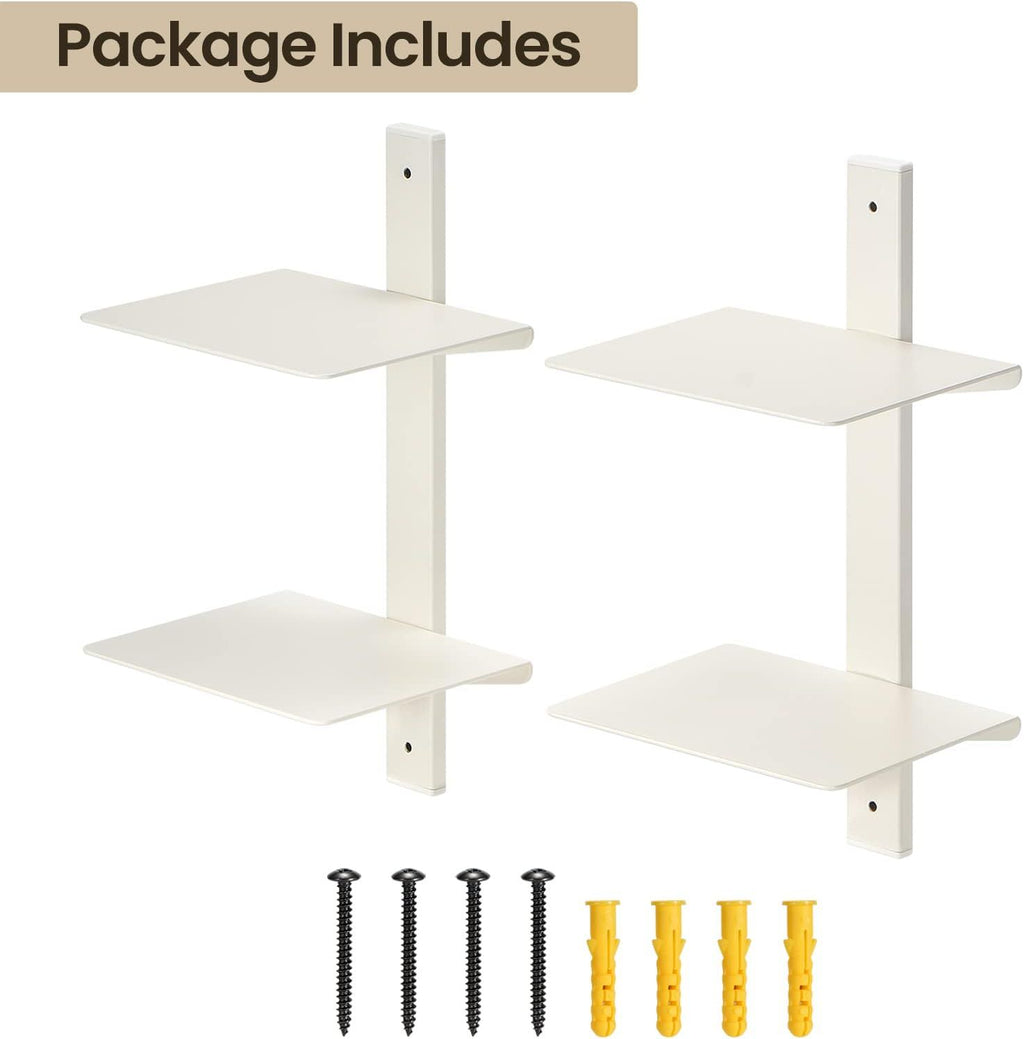 Floating Wall Book Shelves That Display Spines in a Vertical Tower