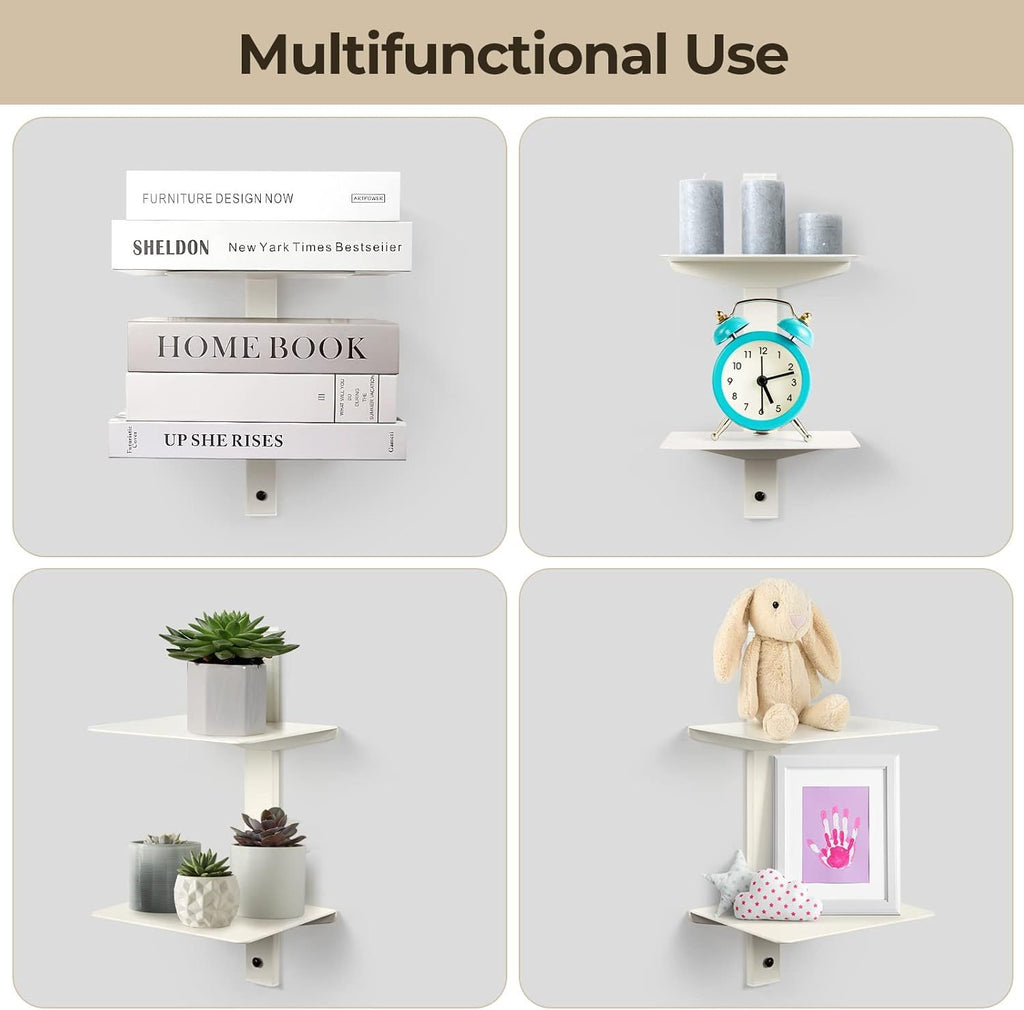 Floating Wall Book Shelves That Display Spines in a Vertical Tower