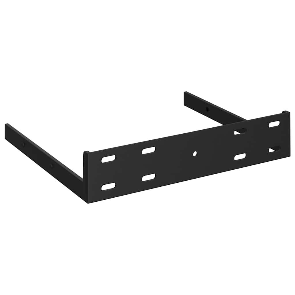 Gray Floating Corner Shelves 2-Pack for Display and Storage