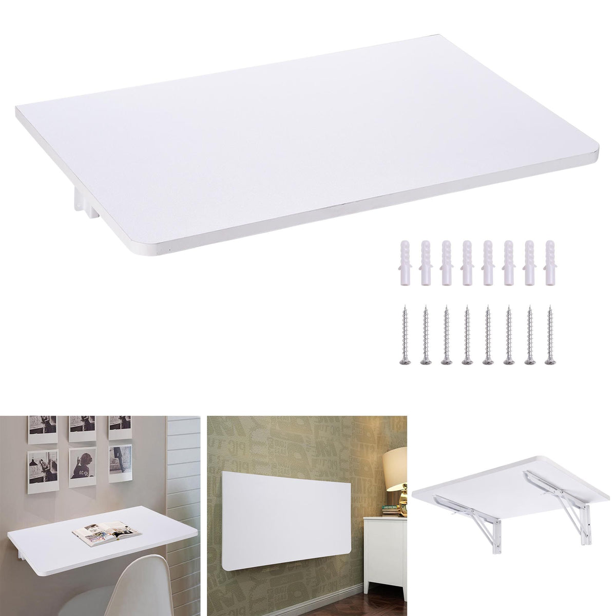 Minimalist Fold-Down Floating Desk