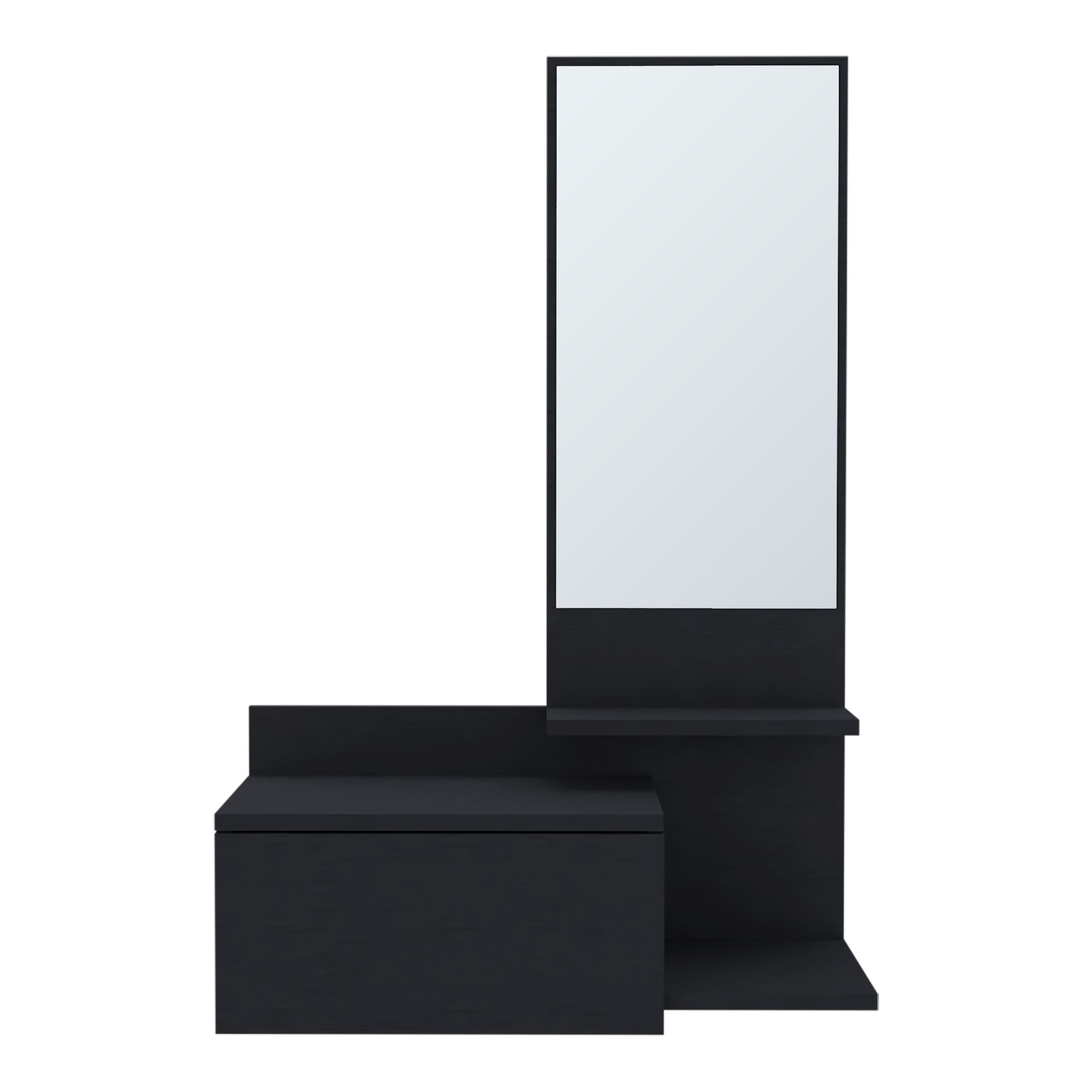 Floating Hallway Cabinet with Mirror for Entryway Storage