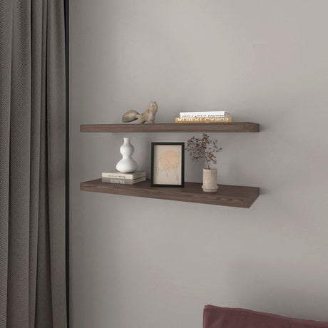Set of Two Floating Shelves for Living Room Decor