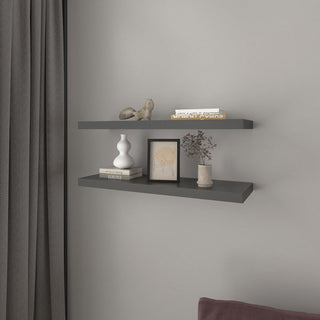 Set of Two Floating Shelves for Living Room Display